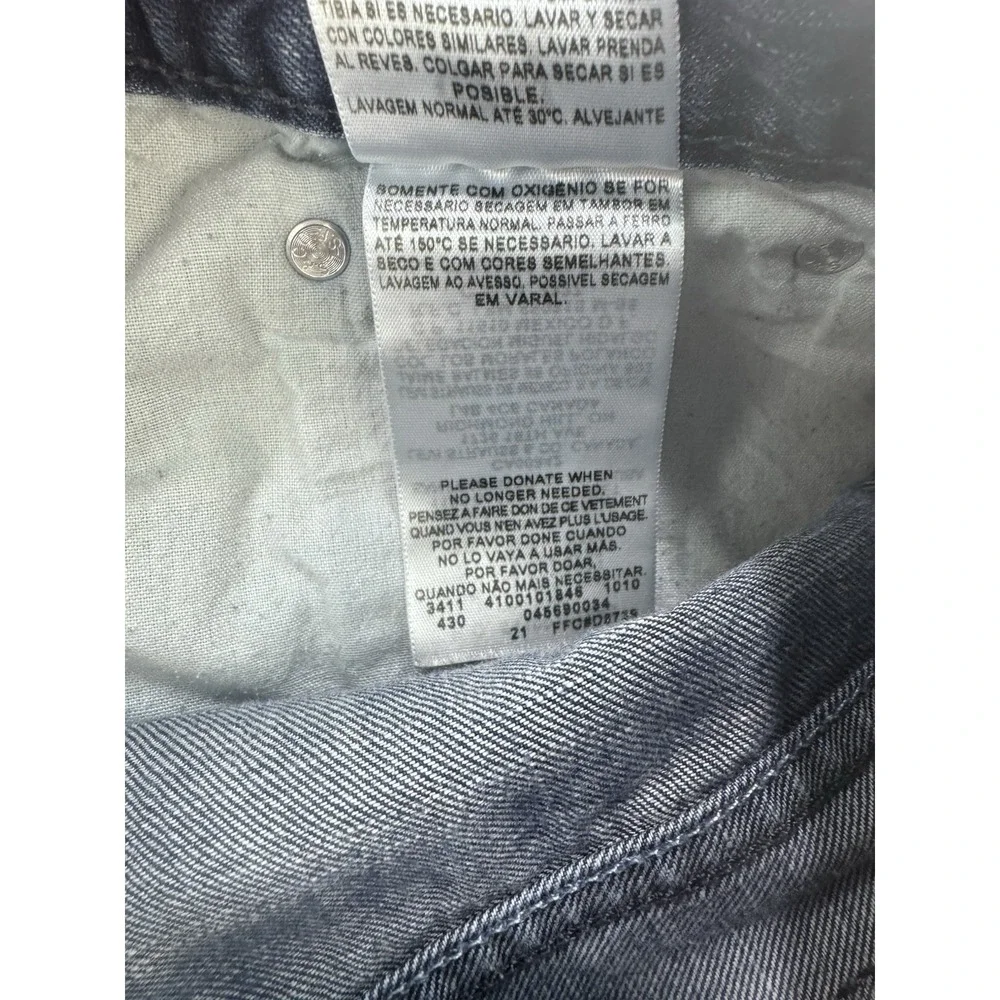 Levis 569 Jeans Men 42x32 Navy Blue Loose Baggy Straight Whisker Distress Denim
